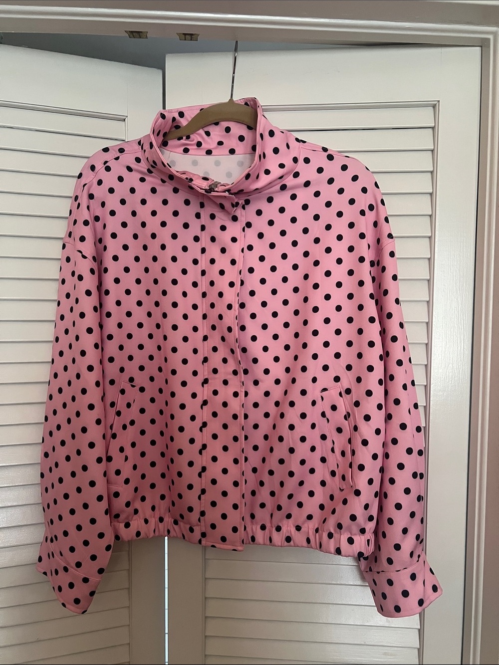Pink Polka Dot Women's Lightweight Jacket